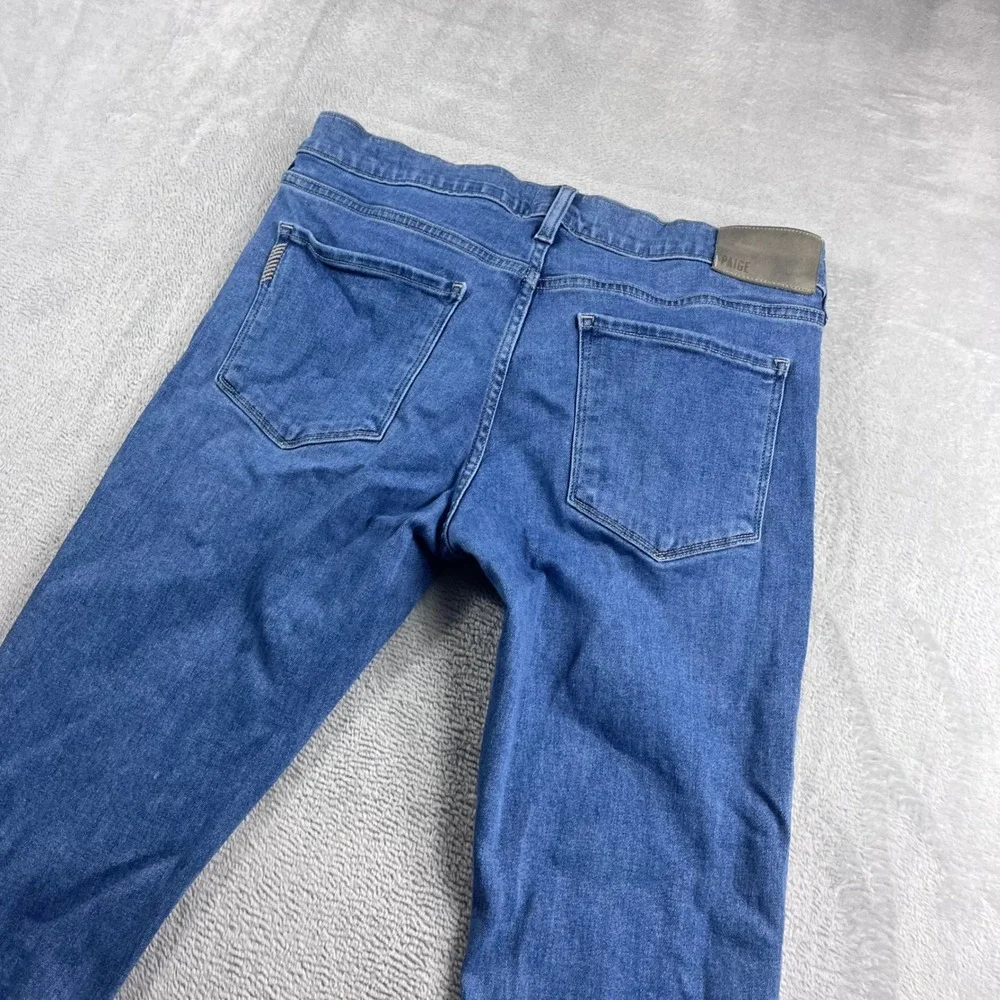 Paige Lennox Slim Fit Jeans Mens 32 Medium Blue Stretch Denim